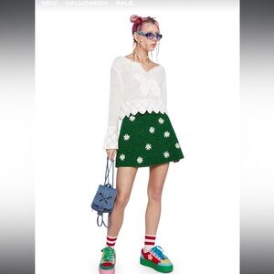 Dolls Kill/Delia’s NWOT IT’S ALWAYS GREENER MINI SKIRT